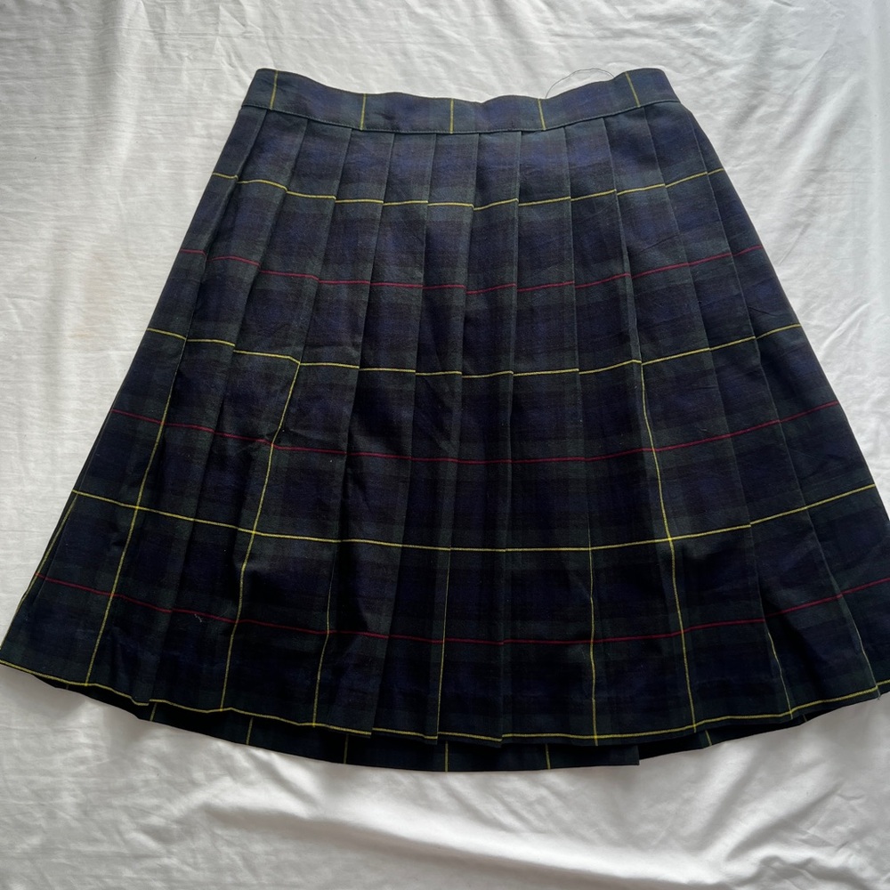 French Toast Pleated Plaid Skirt Green Navy School Girl Uniform Women’s Size 16